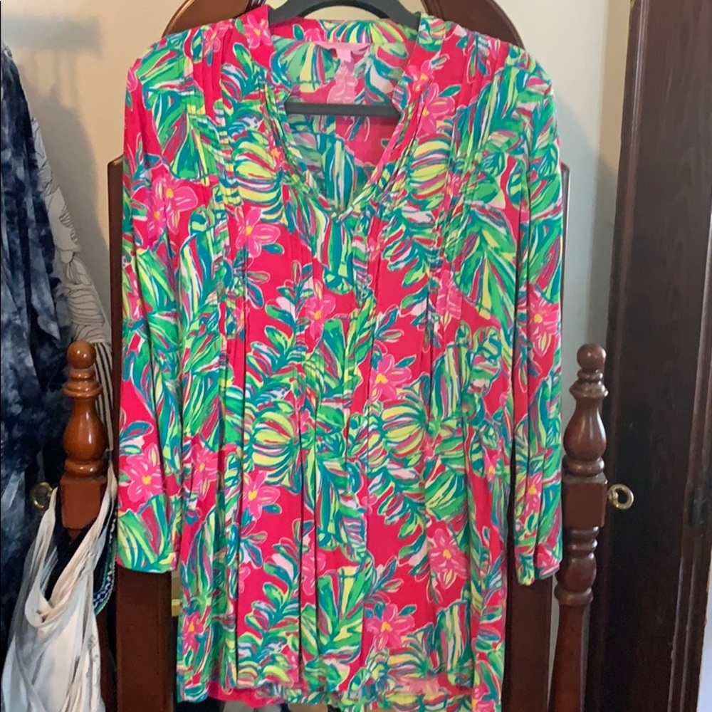 Pomegranate Jungle Tumble Sarasota tunic